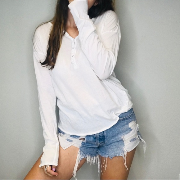 Rag & bone White basics Henley long sleeve - Picture 2 of 7